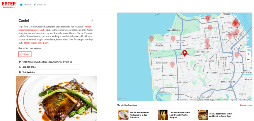 Caché San Francisco
Michelin-starred neighborhodd gem
New Openings Bay area